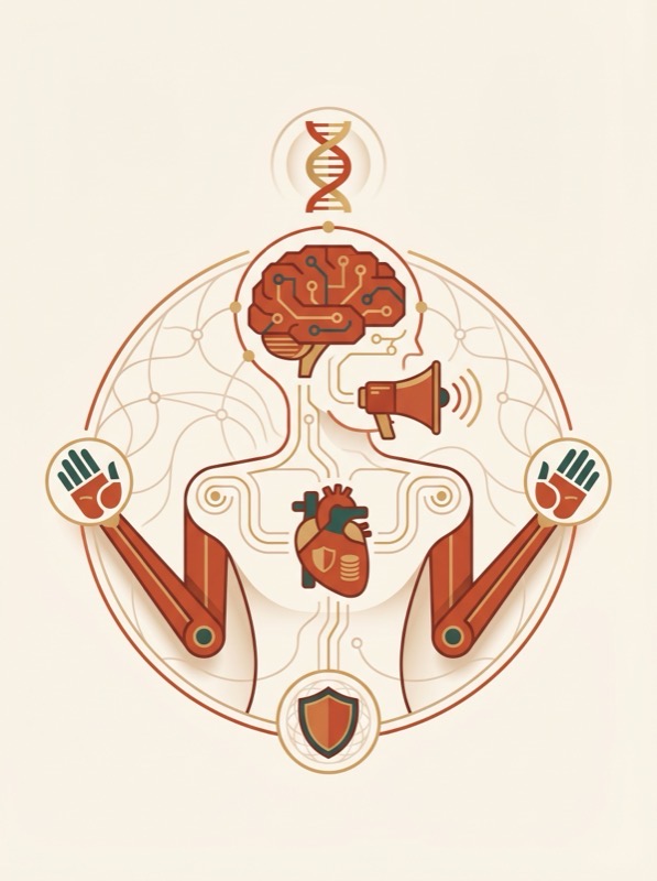 6 organów autonomicznej firmy: DNA, Mózg, Głos, Serce, Ręce, Układ Odpornościowy